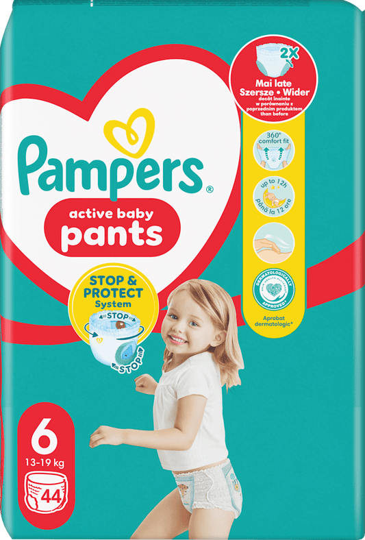 Pampers Active Baby Pants Размер 6 (13–19 кг), 44 броя