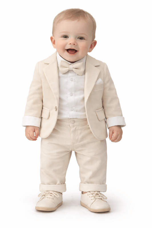 Официален бебешки комплект от 4 части – крем