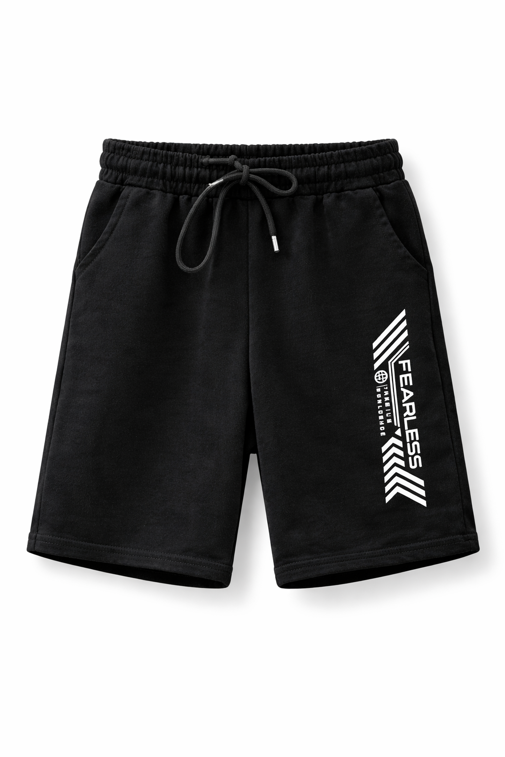 Детски къси панталонки Fearless – черни спортни шорти за деца