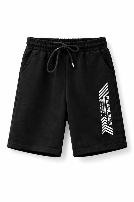 Детски къси панталонки Fearless – черни спортни шорти за деца