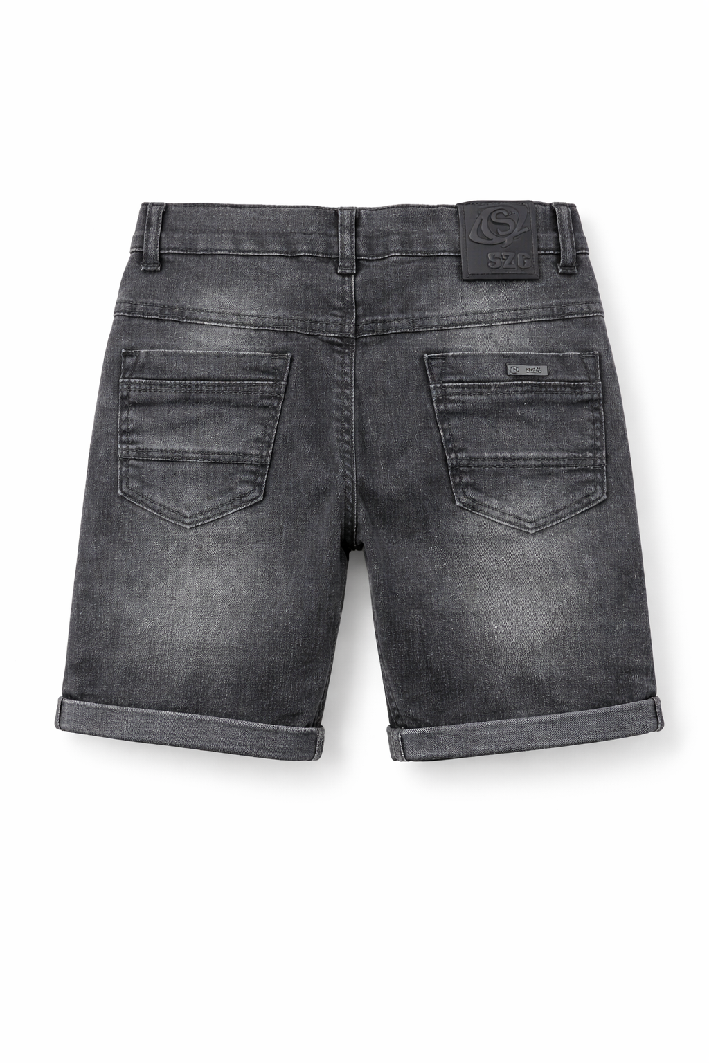 Детски дънкови къси панталони в сив деним