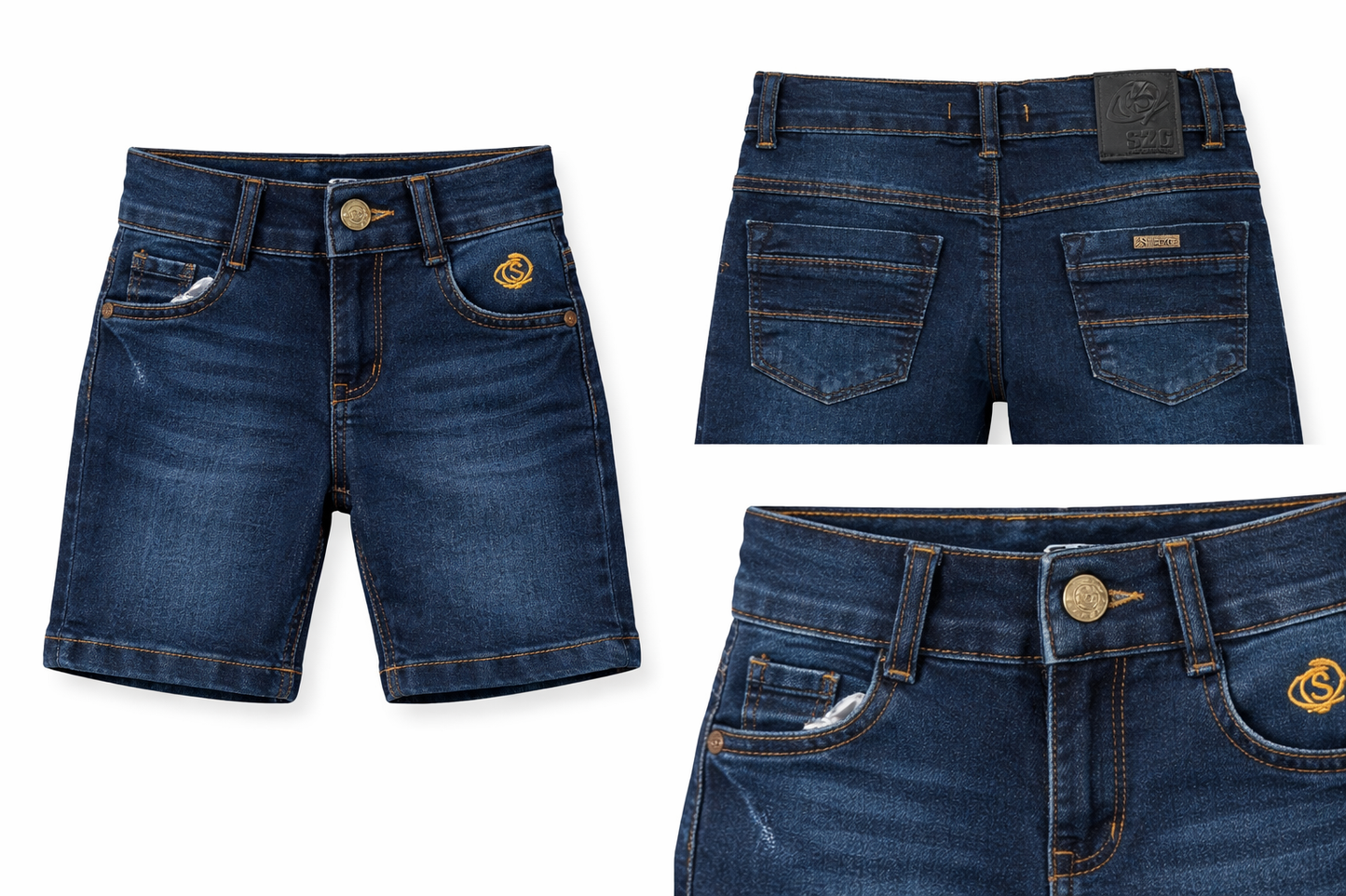 Детски дънкови къси панталонки SZG – деним шорти за момчета 6–13 години