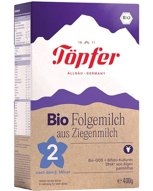 Töpfer Bio Follow-On Goat Milk 2 – Био преходно мляко от козе мляко (след 6 месец), 400 г