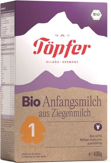 Töpfer Lactana Bio Anfangsmilch 1 aus Ziegenmilch – 400 g