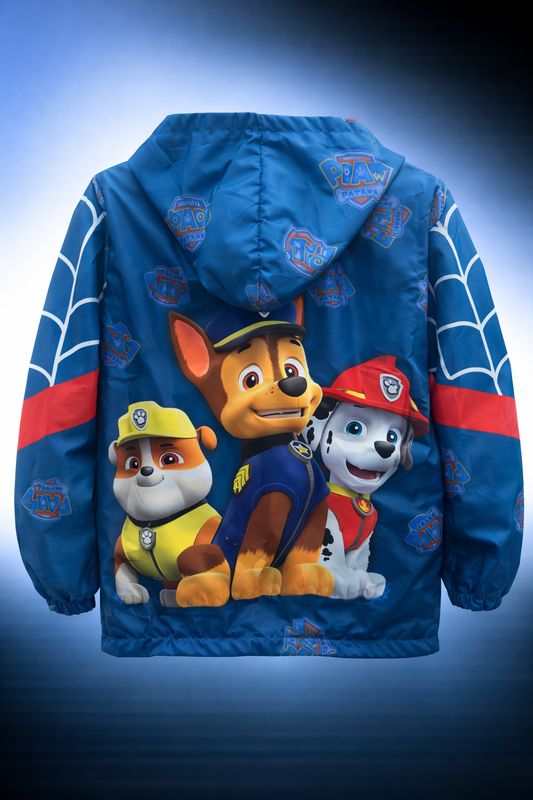 Детско яке Paw Patrol – синьо с качулка