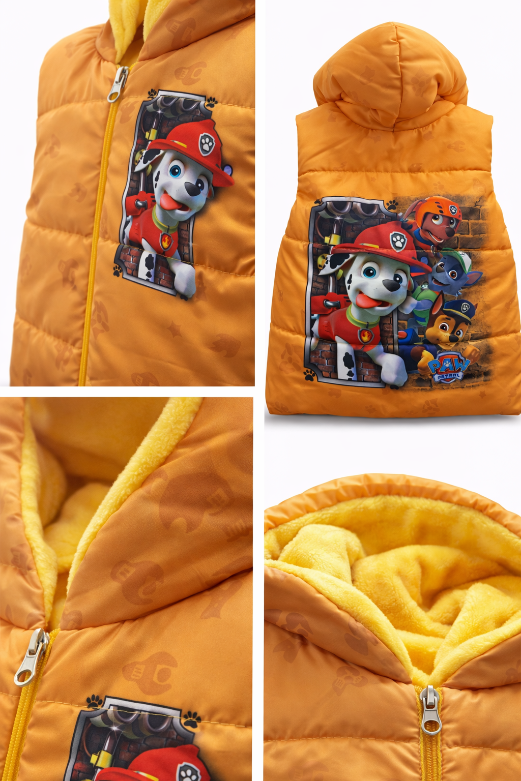 Детски елек с качулка и Paw Patrol принт. Лек, удобен и подходящ за пролет и есен.