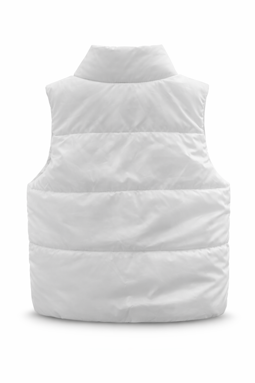 Детски елек бял унисекс с цип (пролет/есен)