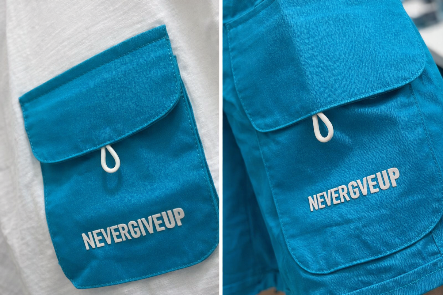 Летен комплект за момче Never Give Up – тениска и къси панталони