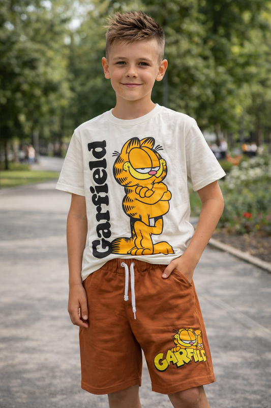 Детски летен комплект Garfield – тениска и къси панталони
